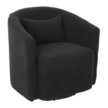 Edgar Faux Sherpa Swivel Armchair